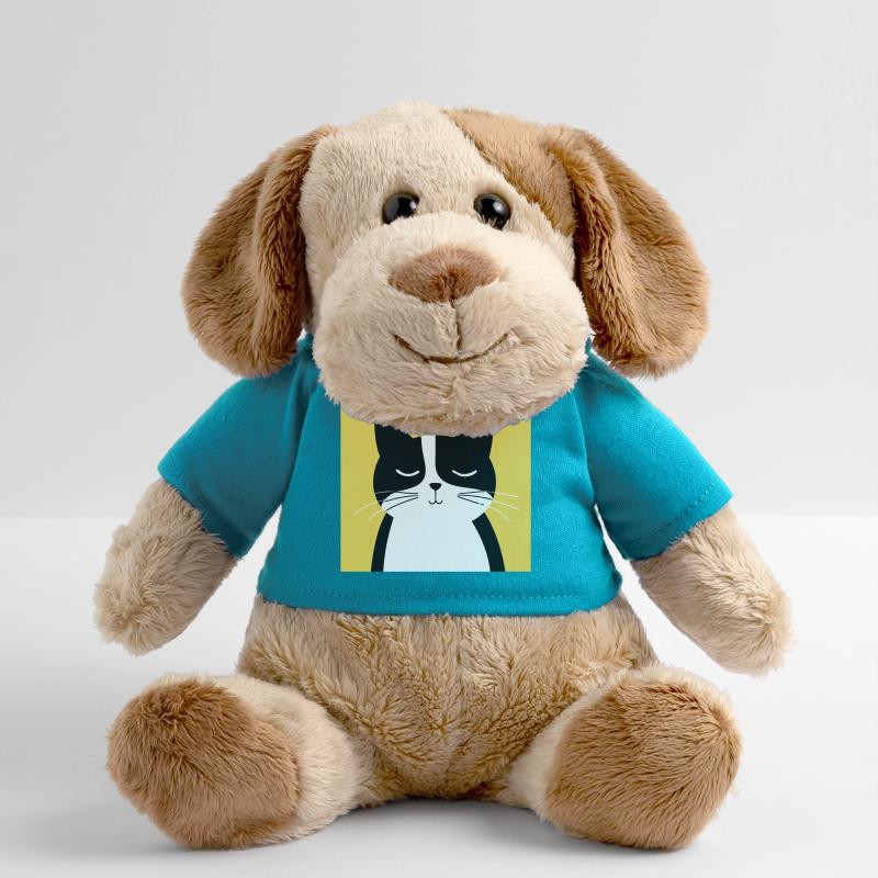 Chat noir et blanc minimaliste Chien en peluche Helge MiniFeet®