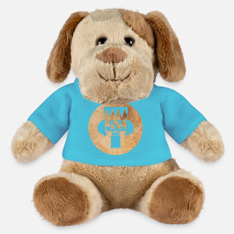 Nussknacker Holz Kreis Weihnachten Advent Figur - MiniFeet® Hund Helge - Atollblau