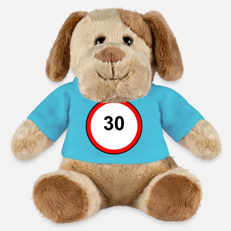 Tempo 30 Schild Muster - MiniFeet® Hund Helge - Atollblau