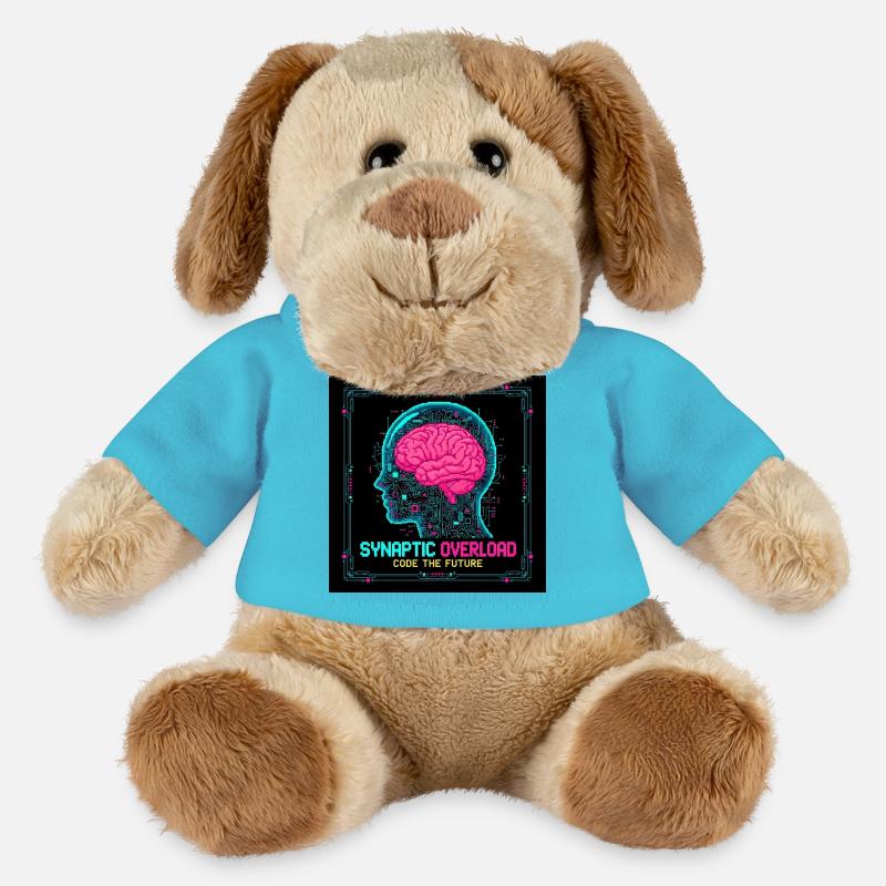 Synaptic Overload Neon Brain - MiniFeet® Hund Helge - Atollblau