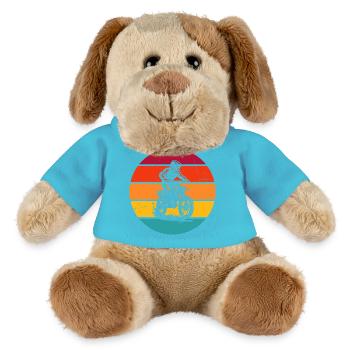 Conception de motocross pleine de caractère - Chien en peluche Helge MiniFeet® - bleu outremer - Devant