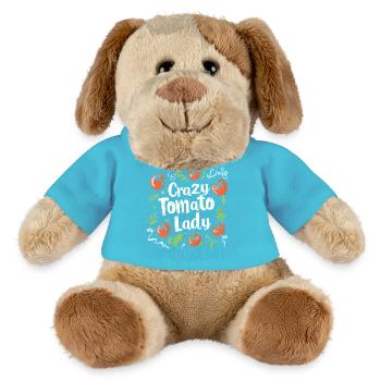 Crazy Tomato Lady – Funny Tomato Garden Design - MiniFeet® Dog Helge - atoll blue - Front