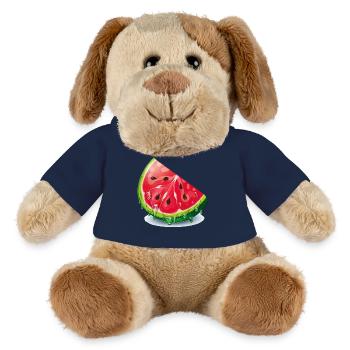 Tranche de pastèque - Chien en peluche Helge MiniFeet® - bleu marine - Devant