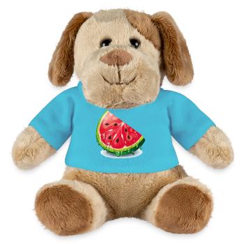 Wassermelone Tropfen Slice - MiniFeet® Hund Helge - Atollblau - Vorne