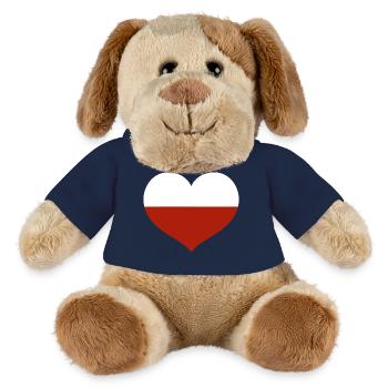Poland Flag Heart Emblem - MiniFeet® Dog Helge - french navy - Front