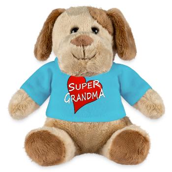 SUPER MAMIE - Chien en peluche Helge MiniFeet® - bleu outremer - Devant