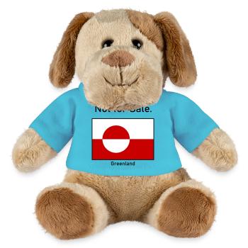 Non à vendre - Drapeau du drapeau du Groenland de Grönland - Chien en peluche Helge MiniFeet® - bleu outremer - Devant