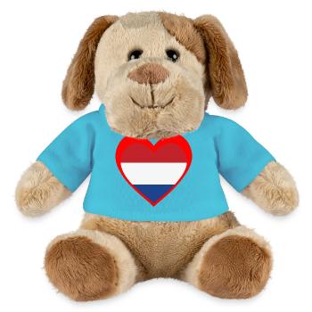 Nederland Hart – Liefde voor Nederland - MiniFeet® Dog Helge - atoll blue - Front