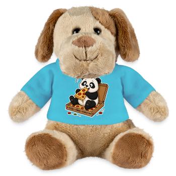 Kawaii Panda Pizza Parade - Chien en peluche Helge MiniFeet® - bleu outremer - Devant