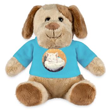 Sleeping cat in a circle - MiniFeet® Dog Helge - atoll blue - Front