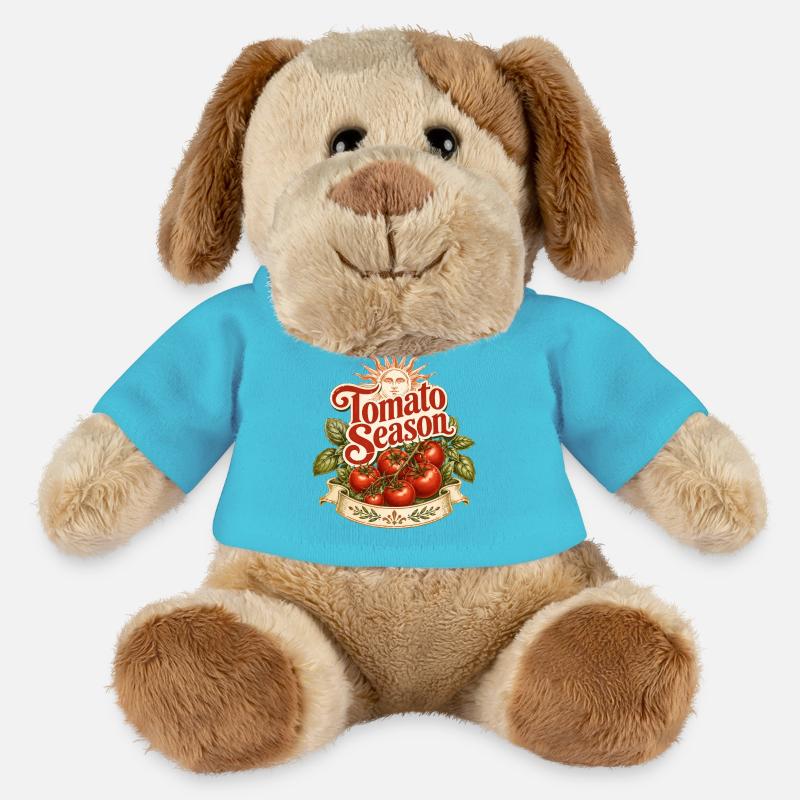 Saison des tomates - Chien en peluche Helge MiniFeet® - bleu outremer