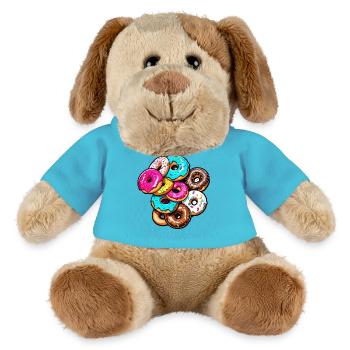 Donuts / Süßigkeit / Zuckerguss / Dessert / Gebäck - MiniFeet® Hund Helge - Atollblau - Vorne