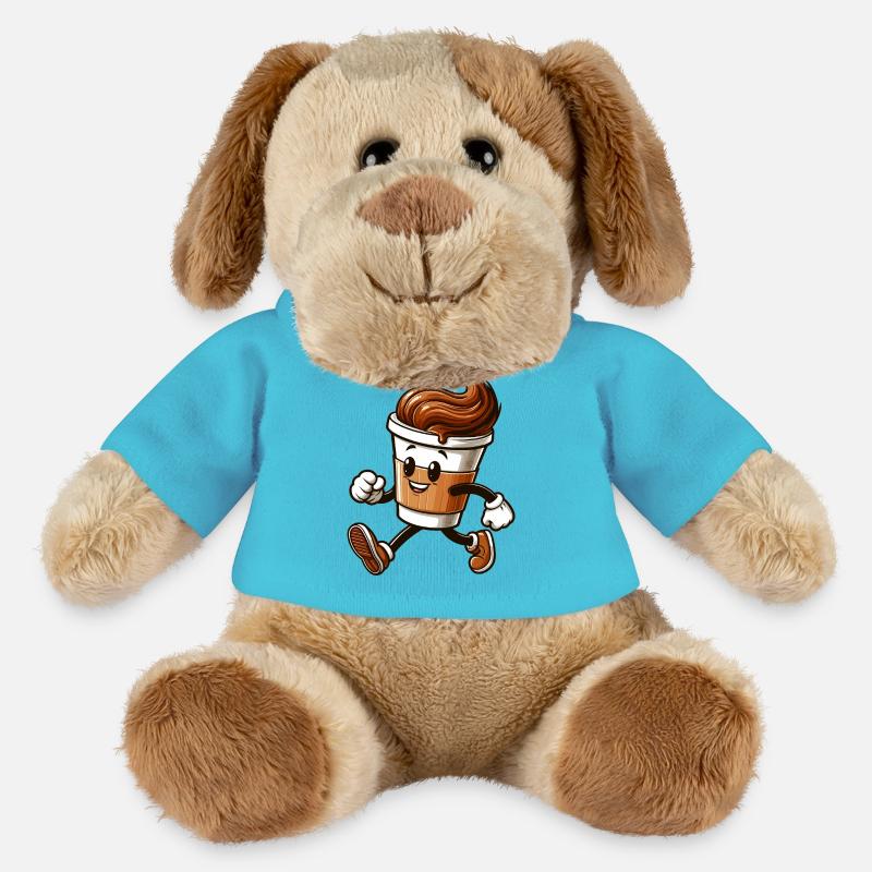 Kaffee Becher Kaffeebecher läuft Geschenk - MiniFeet® Hund Helge - Atollblau