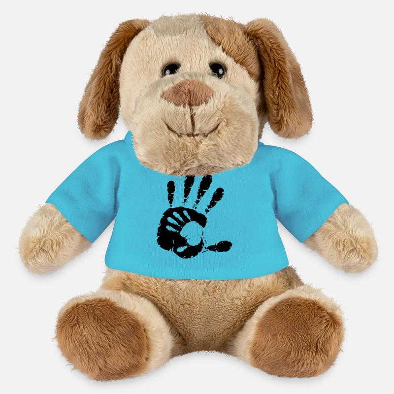 ZEIGER - SCHWARZ - MiniFeet® Hund Helge - Atollblau