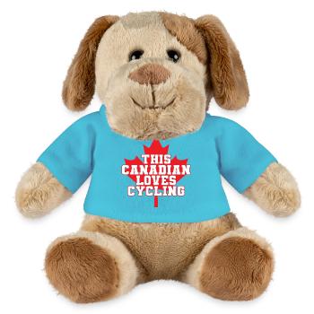 This Canadian Loves Cycling - MiniFeet® Hund Helge - Atollblau - Vorne