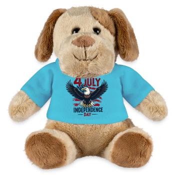 Amerika USA Adler 4th July Independence Day - MiniFeet® Hund Helge - Atollblau - Vorne