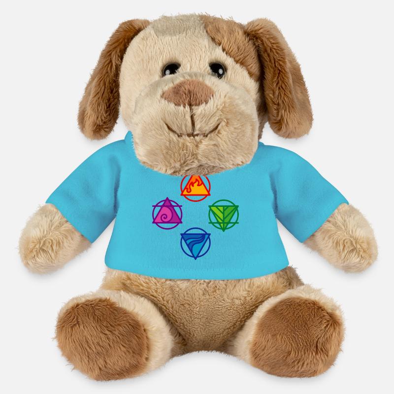 4 ÉLÉMENTS - Chien en peluche Helge MiniFeet® - bleu outremer
