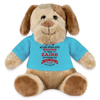 ALLES WIRD GUT, DIE LEGENDE ZAIRE IST DA - MiniFeet® Hund Helge - Atollblau - Vorne