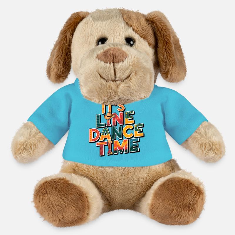 Line Dance Time Line Dancing Zeit zum Tanzen - MiniFeet® Hund Helge - Atollblau