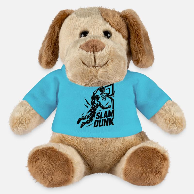 Basketball Slam Dunk Throw Player Dunking Gift - MiniFeet® Dog Helge - atoll blue