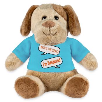 C’est quoi le délire ? Je suis défoncé - Chien en peluche Helge MiniFeet® - bleu outremer - Devant