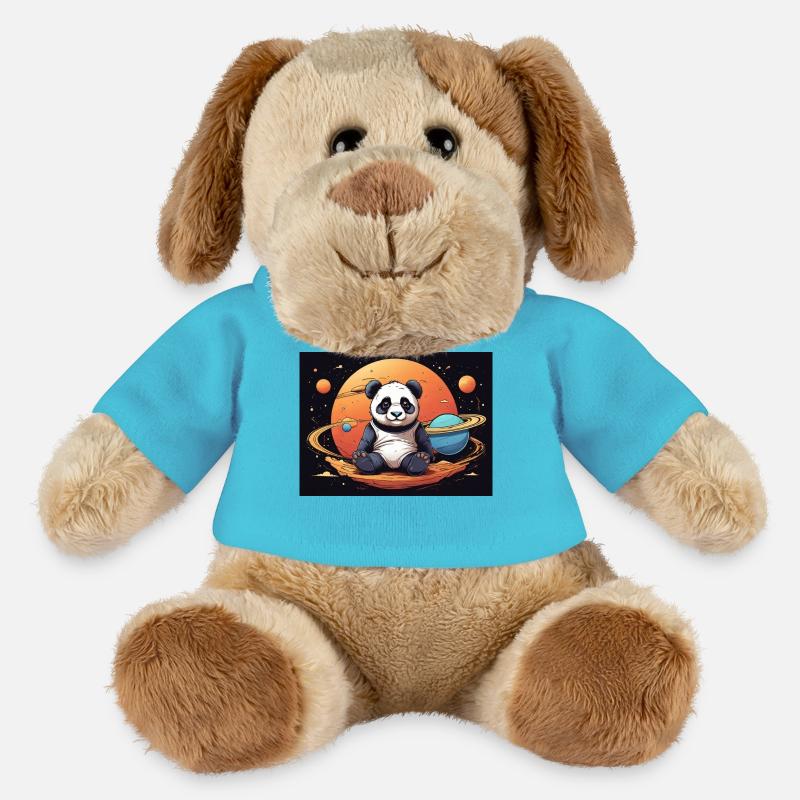 Panda im Weltraum - MiniFeet® Hund Helge - Atollblau