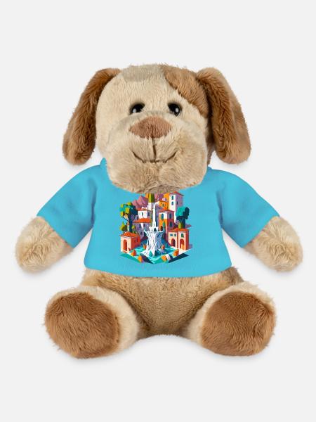 Place du village andalou - Chien en peluche Helge MiniFeet® - bleu outremer