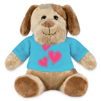 Cœurs Herzen - Chien en peluche Helge MiniFeet® - bleu outremer - Devant