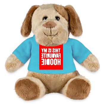 Mein Lieblings-Hoodie-Zitat - MiniFeet® Hund Helge - Atollblau - Vorne