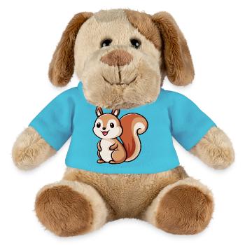 Verspielter Eichhörnchen-Zauber - MiniFeet® Hund Helge - Atollblau - Vorne
