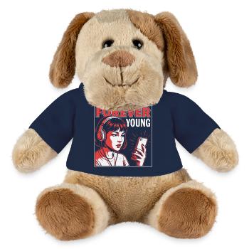 Forever Young, Funny Millennials Fun Shirt, Bag - MiniFeet® Dog Helge - french navy - Front