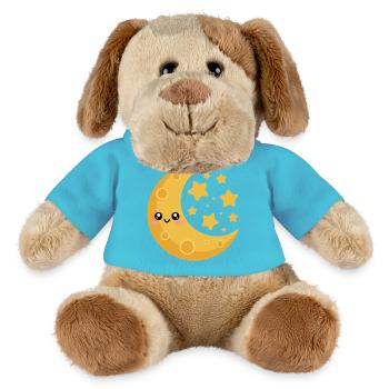 Mond und Sterne - MiniFeet® Hund Helge - Atollblau - Vorne