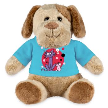 Que veux-tu, chat nain ? - Chien en peluche Helge MiniFeet® - bleu outremer - Devant