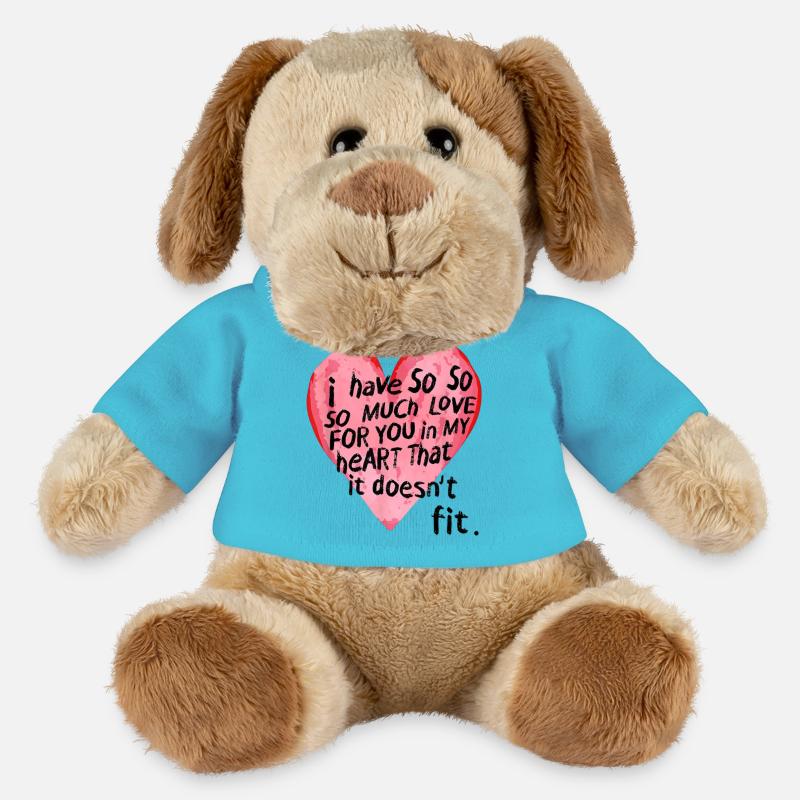 Beaucoup d’amour - Chien en peluche Helge MiniFeet® - bleu outremer