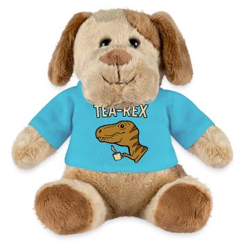 Thé Rex Dinosaure avec tasse - Chien en peluche Helge MiniFeet® - bleu outremer - Devant