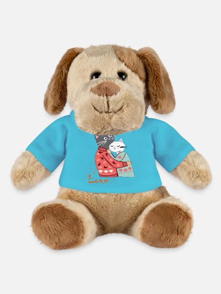 Katzen verliebt - MiniFeet® Hund Helge - Atollblau