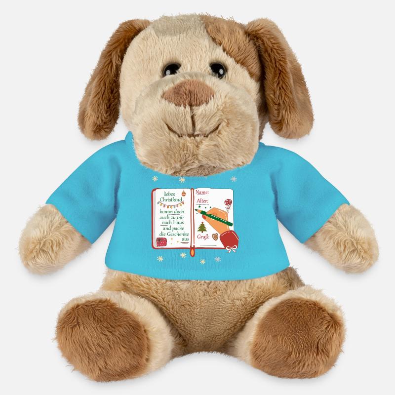 Wunschzettel Christkind  - MiniFeet® Hund Helge - Atollblau