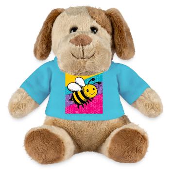 abeille - Chien en peluche Helge MiniFeet® - bleu outremer - Devant