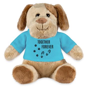 Empreinte de patte de patte de piste drôle de chien - Chien en peluche Helge MiniFeet® - bleu outremer - Devant