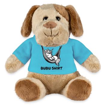 Schlafshirt Einhorn in Hängematte - MiniFeet® Hund Helge - Atollblau - Vorne