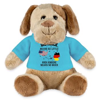 Distanz bedeutet so wenig, wenn jemand viel bedeutet - MiniFeet® Hund Helge - Atollblau - Vorne