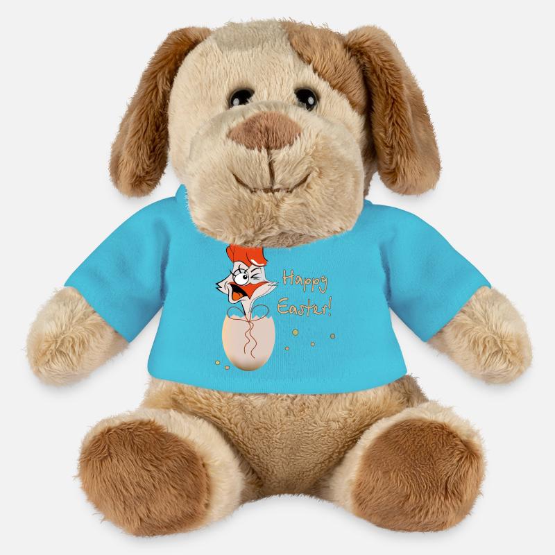 Happy Easter Hahn Ostern - MiniFeet® Hund Helge - Atollblau