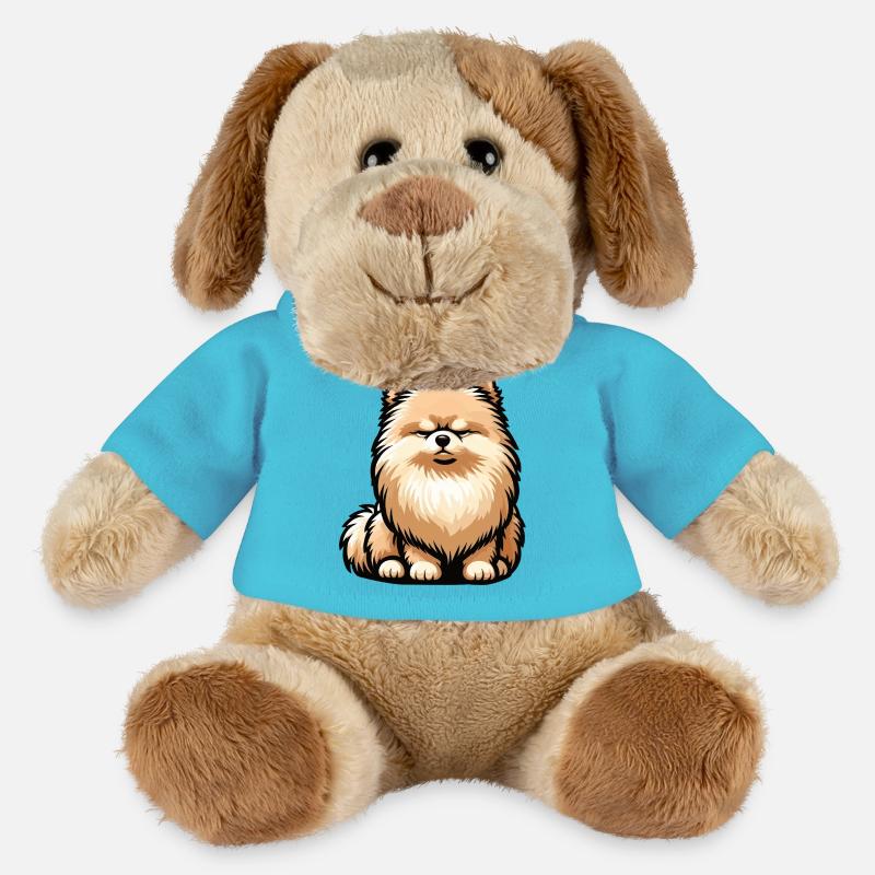 Zwergspitz Zwergspitze Spitzhund Zwergspitzhalter - MiniFeet® Hund Helge - Atollblau