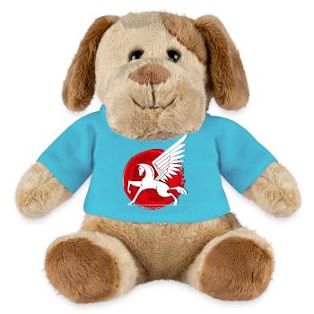 Pegasus in the Red Circle Horse Riding Legend - MiniFeet® Dog Helge - atoll blue - Front