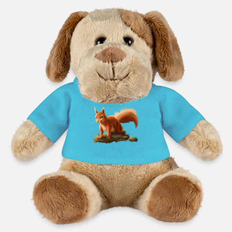 Kleines Eichhörnchen - MiniFeet® Hund Helge - Atollblau