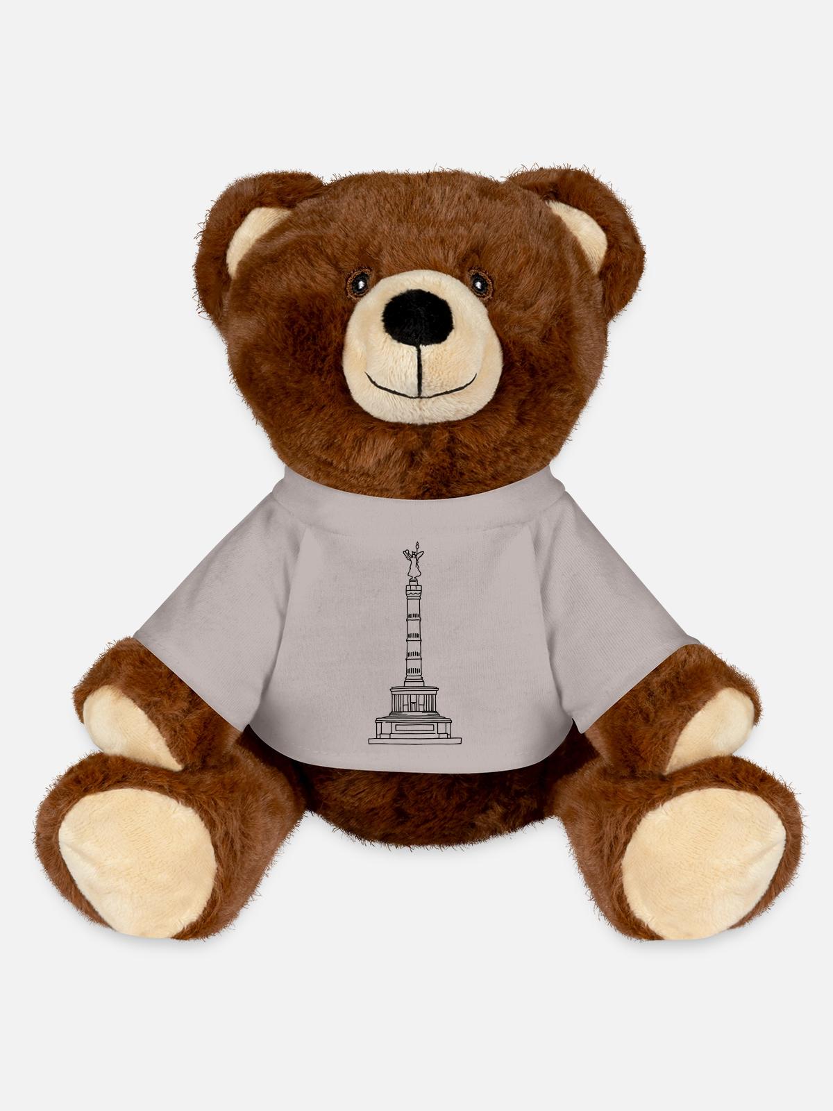 Siegessäule Berlin - MiniFeet® RecycelBär® Braun - Taupe - Vorne