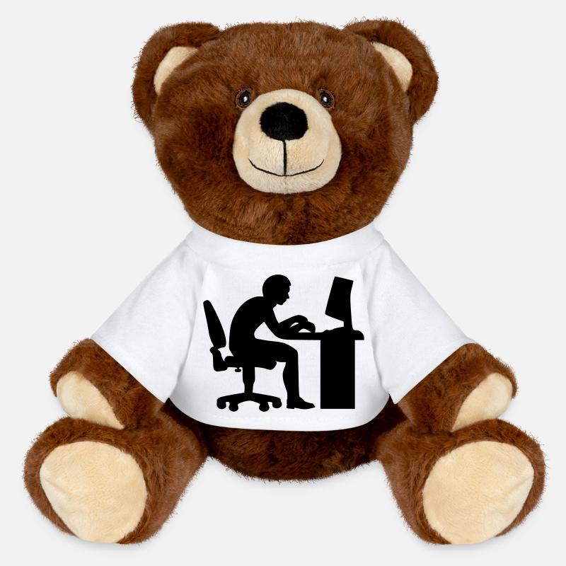Büro Computer - MiniFeet® RecycelBär® Braun - Weiß
