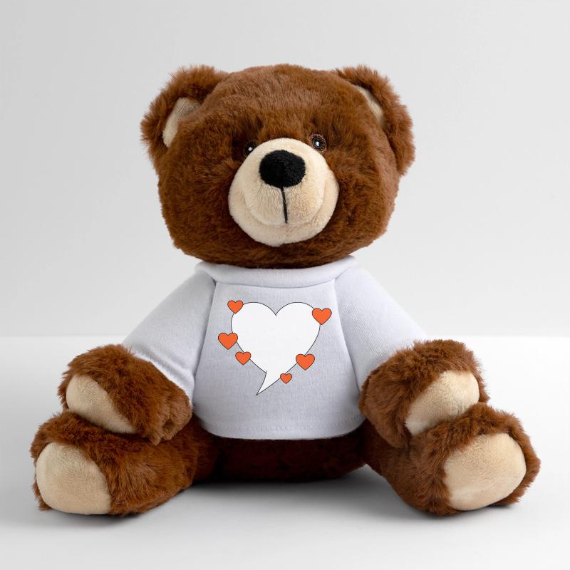 Sprechblase mit Herzen MiniFeet® RecycelBär® Braun