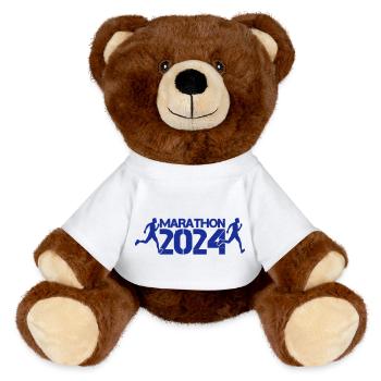 Marathon 2024 - MiniFeet® RecycelBär® Teddy Bear Brown - white - Front