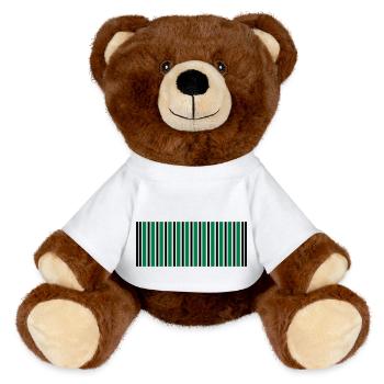 barcode - MiniFeet® RecycelBär® Braun - Weiß - Vorne
